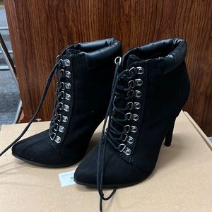 Lace-up booties